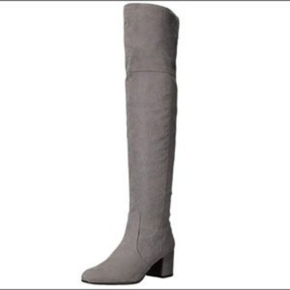 {Sam Edelman} Vivica Grey Suede Stretch Boots - Picture 2 of 7